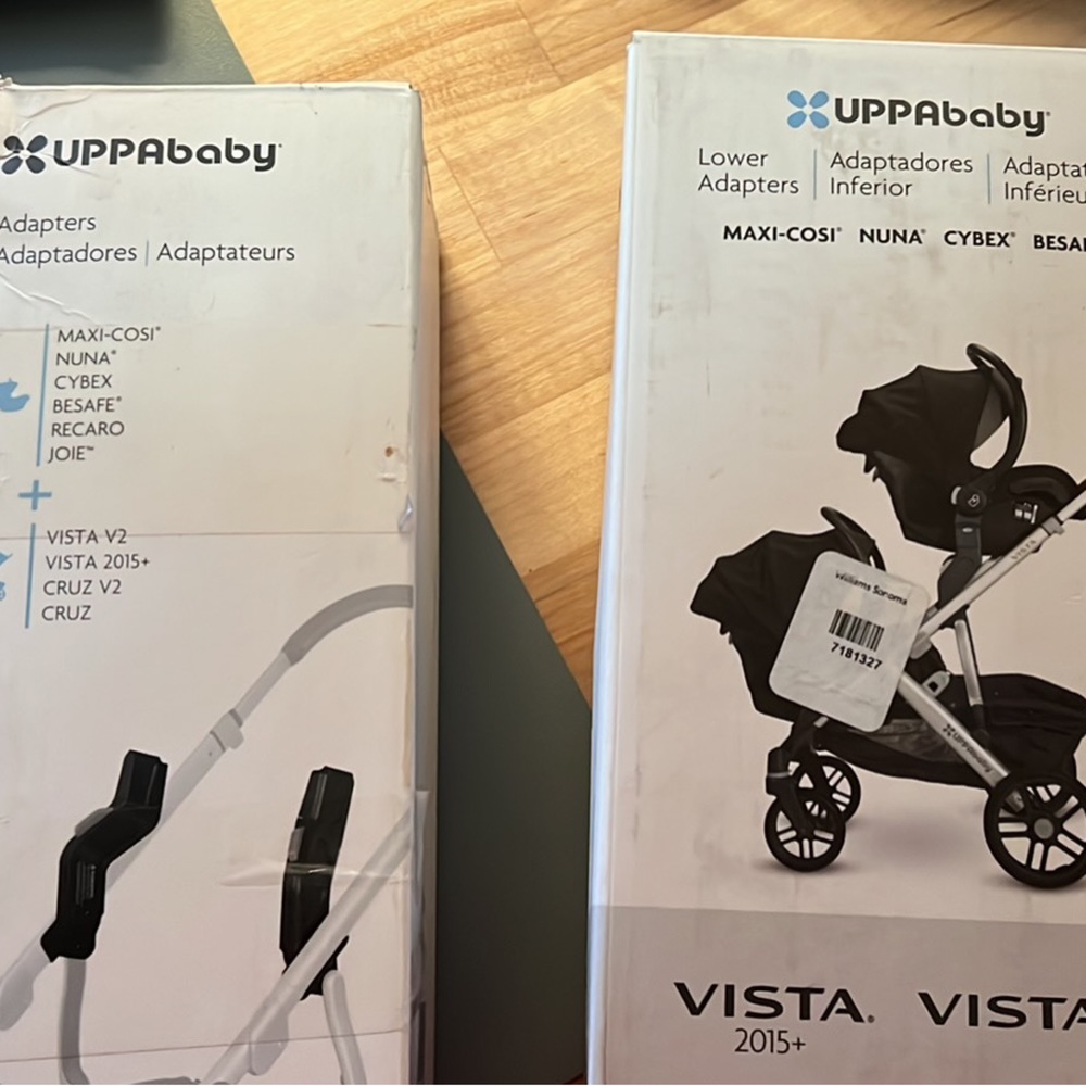 Uppababy upper and lower adapters for Nuna/Maxi Cosi/Cybex